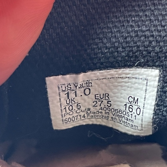 Vans Ward low-top sneakers in black suede and canvas toddler size 11 - Picture 7 of 8